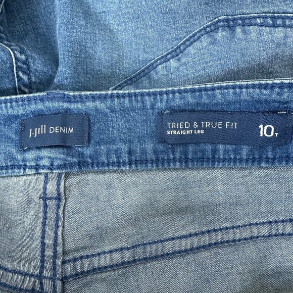 J Jill Tried And True Fit Jeans Size 10 Tall Straight Leg Stretch - Picture 11 of 11